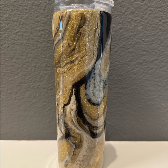 Gold and Black Marble Tumbler - Picture 1 of 6